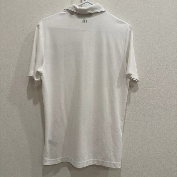 Travis Mathew Lot of 2 Mens Small White Short Sleeve Golf Polo Shirt Performance - Picture 2 of 8